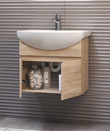 Vigo Тумба под раковину Wing 600-2-0 подвесная дуб сонома – фотография-4